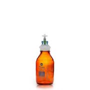 PUREGRIP® Universal HPLC Solvent Reservoir  Bottle Assembly, VersaCap® GL45, 500mL Amber Reagent Bottle, 3 X Ports- OD Tube 3.2mm (1/8")&1.6mm (1/16"), 1/EA