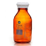 PUREGRIP® Glass Bottles, Media, Round, Amber, GL45 VersaCap®, 500mL, 10/CS