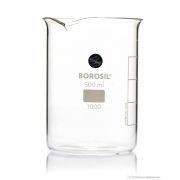 Borosil® Beakers, Low-Form, with Spouts, 500mL, 40/CS