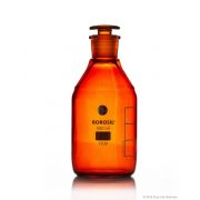 Borosil® Bottles, Reagent, Amber, with Stoppers, 500mL, 24/29, 10/CS