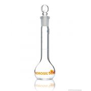 Borosil® Flasks, Volumetric, Class A, WM, Clear, Glass St., 25mL, 12/21, Bat. Cert, 5/CS