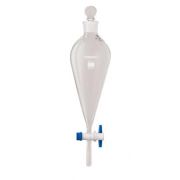 Borosil® Glass Separating Funnel Pear Shape PTFE Stopcock I/C Glass stopper 2000mL, 10/CS