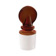 Borosil® Amber Solid Penny Head Glass Stopper 45/40, 20/CS