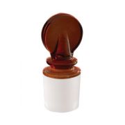 Borosil® Stoppers, Glass, Amber, Pennyhead, Solid, 10/19, 20/CS