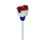EZwaste 4" Safety Funnel, HDPE, Red Lid, VersaCap 38-430mm, 1/EA