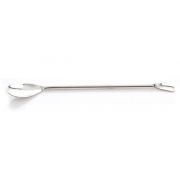 EZBio Stainless Steep Offset Spoon, 304 SS, Steel Handle, 210mm, 1/EA