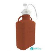 EZBio® Single Use Carboy Assembly, 20L,  PC, VersaCap® 120mm, TPE Tubing w/ Dip Tube, Sterilized, 1/EA