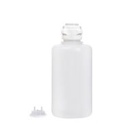 Round EZLabpure PP Vacuum Bottle, 2 L, Closed & Open VersaCap 53B, Adapter 2x1/8" HB, 1/EA