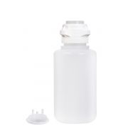 Round EZLabpure PP Vacuum Bottle, 4 L, Closed & Open VersaCap 83B, Adapter 2x1/4"HB, 1/EA