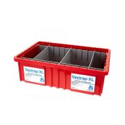 Vactrap XL, Red Bin With Dividers, 1/EA