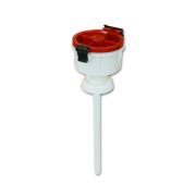 EZwaste 4" Safety Funnel, HDPE, Red Lid, VersaCap S-70, 1/EA