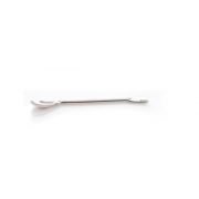 EZBio Stainless Steep Offset Spoon, 304 SS, Steel Handle, 150mm, 1/EA