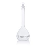 Flask, Volumetric , Globe Glass, 500mL, Class B, To Contain (TC), ASTME288, 6/Box
