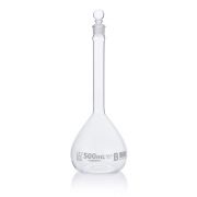 Flask, Volumetric , Globe Glass, 500mL, Class B, To Contain (TC), ASTME288, 6/Box