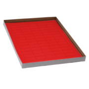 Label Sheets, Cryo, 38x19mm, for General Use, 20 Sheets, 60 Labels per Sheet, Red