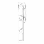 Label/Dot Combo Roll, Cryo, Direct Thermal, 24x13mm & 9.5mm Dot, for 1.5mL Tubes, White