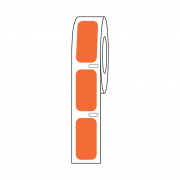 Label Roll, Cryo, Direct Thermal, 27x13mm, for Cryogenic Vials, Orange
