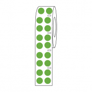 Label Roll, Cryo, Direct Thermal, 9.5mm Dots, for 1.5mL Tubes, Green