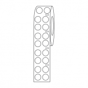 Label Roll, Cryo, Direct Thermal, 9.5mm Dots, for 1.5mL Tubes, White