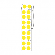 Label Roll, Cryo, Direct Thermal, 9.5mm Dots, for 1.5mL Tubes, Yellow