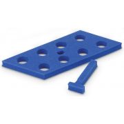 Heathrow Floating Foam Tube Racks; 8 x 15mL tubes; Includes detachable carrying handles; up to 80°C; Shape: Blue/Rectangle (5/pack).