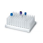 Heathrow Scientific peg racks, 96 pegs; white; autoclavable; fiberglass-reinforced polypropylene. Features: embossed indexing, ribbed grips, and drainage holes. Pack of 2.