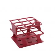 Heathrow Scientific ONERACK™ Test Tube Racks; 30mm tubes; 9 wells; Red; Autoclavable; Pack/8.