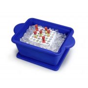 Heathrow Scientific True North® Cool Container™. 4L pan; rigid molded polyurethane; ideal for ice, LN2, ice-salt slurries etc; snug fit lid; low-temperature compatible to -196°C at 1 bar; arctic blue.