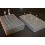 Foam Test Tube Rack, small 9" x 5.25" x 1.25" 9mm holes 50 tube capacity, 6/carton