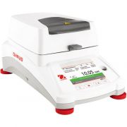Model: MB120, Capacity: 120 g, Readability: 0.01% / 0.001 g, Moisture Range: 0.01% to 100% (0.01% to 1000% for regain mode), Output: RS232, USB Host, USB Device, Heating Element: Halogen, Temperature Range: 40 - 230°C (1°C increments), Power: 120 VAC, Ope