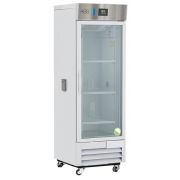 Premier Chromatography Refrigerator 16 Cu. Ft. Single Glass Door with microprocessor temperature controller,  Temp display & Alarm module with battery back-up, audible and visual high/low temp alarms, °C/°F convertible temperature display, remote alarm co