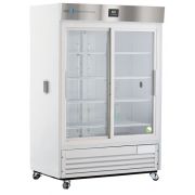 Premier Chromatography Refrigerator 47 Cu. Ft. Double Sliding Glass Door with microprocessor temperature controller,  Temp display & Alarm module with battery back-up, audible and visual high/low temp alarms, °C/°F convertible temperature display, remote 