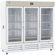 Premier Chromatography Refrigerator 72 Cu. Ft. Triple Swing Glass Door with microprocessor temperature controller,  Temp display & Alarm module with battery back-up, audible and visual high/low temp alarms, °C/°F convertible temperature display, remote al