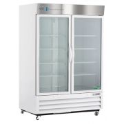 49 Cu. Ft.  Double Swing Glass Door Standard Laboratory Refrigerator.  Warranty: 1/5; One year parts and labor warranty, plus an additional four year compressor parts warranty.