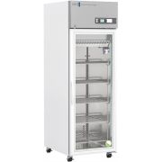 23 Cu. Ft. Premium Laboratory Glass Door Refrigerator.  Engineered with variable speed compressors (VSCs); microprocessor temperature control with battery backup; full array of alarms to safeguard your products. Two (2) years parts and labor warranty plus