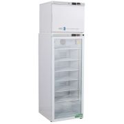 12 Cu.Ft Total Capacity, 2 Ext.Doors (Solid & Glass) Premier Combination Refrigerator/Freezer Warranty: 2/5; Two year parts and labor warranty, plus an additional three year compressor parts warranty.