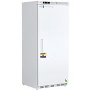 20 cu. ft. capacity General Purpose Laboratory Solid Door Refrigerator with microprocessor temperature controller, audible and visual high/low temperature alarms, remote alarm contacts, and casters. Warranty: Two years parts and labour.
