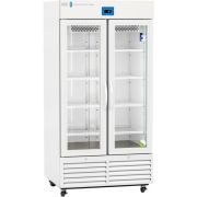 Premier Glass Door Laboratory Refrigerator with Variable Speed Compressor 36 Cu. Ft. 2°C to 15°C. Two (2) years parts and labor warranty. Seven (7) years compressor warranty.