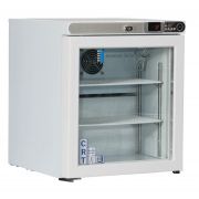 1.0 Cu. Ft, Glass Door Refrigerator (Freestanding)- Left Hinged Premier Undercounter Controlled Room Temperature Cabinet with microprocessor temperature controller with audible and visual alarms, digital temperature display, remote alarm contacts, Freesta