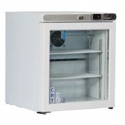 1.0 Cu. Ft, Glass Door Refrigerator (Freestanding)- Left Hinged Premier Undercounter Controlled Room Temperature Cabinet with microprocessor temperature controller with audible and visual alarms, digital temperature display, remote alarm contacts, Freesta