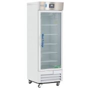 16 Cu. Ft. Premier Pharmacy/Vaccine Glass Door Refrigerator with microprocessor temperature controller with audible and visual alarms, remote alarm contacts, keyed door locks, pharmacy refrigerator/freezer toolkit, temperature logs and CDC approved power 