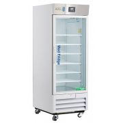 26 Cu. Ft. Premier Pharmacy/Vaccine Glass Door Refrigerator with microprocessor temperature controller with audible and visual alarms, remote alarm contacts, keyed door locks, pharmacy refrigerator/freezer toolkit, temperature logs and CDC approved power 