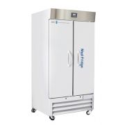 36 Cu. Ft. Premier Pharmacy/Vaccine Double Swing Solid Door Refrigerator with microprocessor temperature controller with audible and visual alarms, remote alarm contacts, keyed door locks, pharmacy refrigerator/freezer toolkit, temperature logs and CDC ap