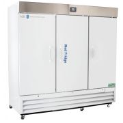 72 Cu. Ft. Premier Pharmacy/Vaccine Triple Swing Solid Door Refrigerator with microprocessor temperature controller with audible and visual alarms, remote alarm contacts, keyed door locks, pharmacy refrigerator/freezer toolkit, temperature logs and CDC ap
