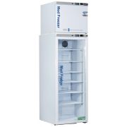12 Cu.Ft, 1 Solid/1 Glass Ext. Doors Premier Pharmacy/Vaccine Combination Refrigerator/Controlled Auto Defrost Freezer with microprocessor temperature controller with audible and visual alarms, digital temperature display, (2) Freestanding thermometers wi