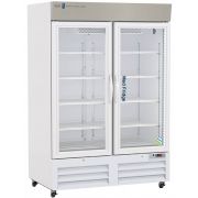 49 cuft. Pharmacy Refrigerator Upright Glass Door Standard Certified to NSF/ANSI 456. Two years parts and labor warranty, excluding display probe calibration + a 5 year compressor warranty