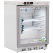 4.6 Cu. Ft, Glass Door Refrigerator (Built-In) - NSF Certified with microprocessor temperature controller with audible and visual alarms, digital temperature display, remote alarm contacts, Freestanding thermometer with 3 year certificate of calibration, 