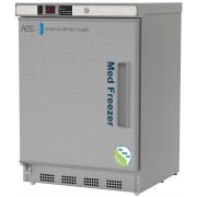 NSF Certified Vaccine Undercounter Built-In Stainless Steel Freezer, Left hinged, 4.2 cu. ft. capacity with microprocessor temperature controller with audible and visual alarms, digital temperature display, remote alarm contacts, Freestanding thermometer 