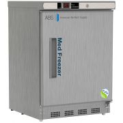 NSF Certified Vaccine Undercounter Built-In Stainless Steel Freezer, 4.2 cu. ft. capacity with microprocessor temperature controller with audible and visual alarms, digital temperature display, remote alarm contacts, Freestanding thermometer with 3 year c