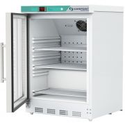 Corepoint Scientific White Diamond Series Controller Room Temperature Cabinet, 4.6 Cu. Ft., Glass Door, Built-In, Left-Hinged